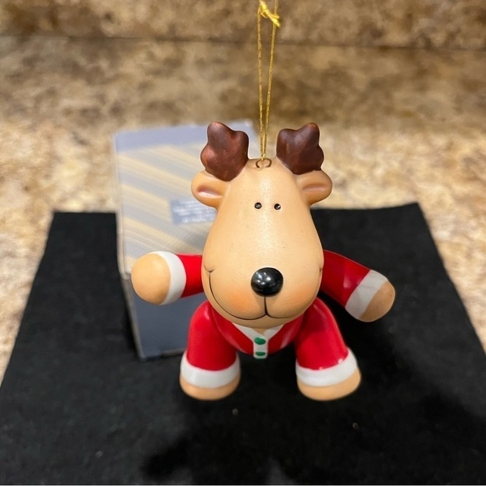 Avon Reindeer Santa and Friends Action Ornament Collection - Picture 5 of 8